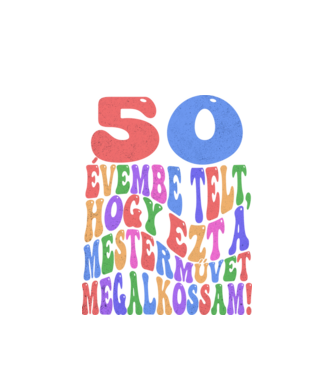 Mestermű megalkotása 50 minta fehér pólón