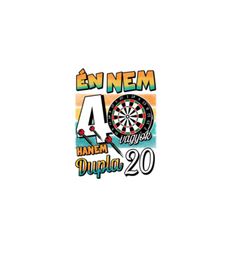 Darts Szülinap 40 éves minta fekete pólón