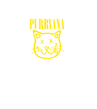 PURRVANA minta fekete pólón