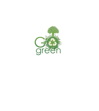 Go Green 1 minta szürke pólón