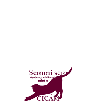 Semmi sem ápolja úgy a lelkemet mint a cicám minta világos rózsaszín pólón