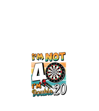 Darts Birthday 40 years old minta fehér pólón