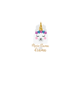 More Llama less drama minta fehér pólón