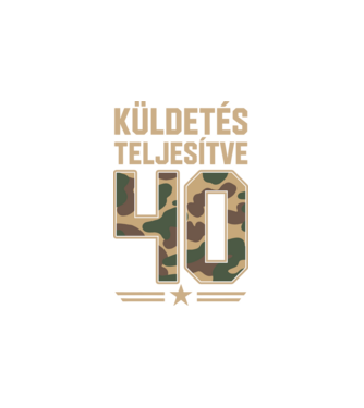 Küldetés teljesítve 40 minta fehér pólón