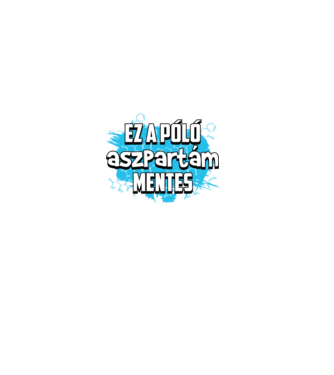 Aszpartám mentes kék minta fekete pólón