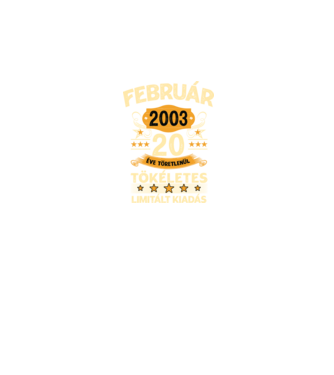 Február 2003 20 éve töretlenül tökéletes minta fekete pólón