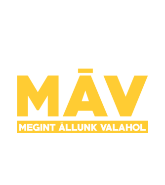 MÁV már megit állunk valahol minta fehér pólón
