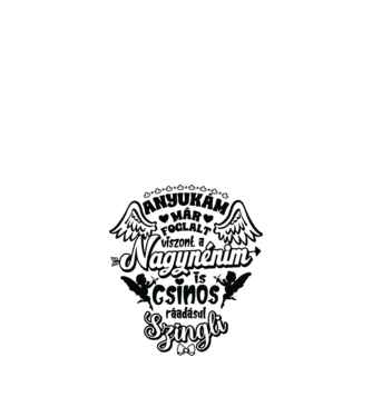 Szingli Nagynéni minta fehér pólón