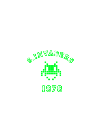 s.invaders minta fekete pólón