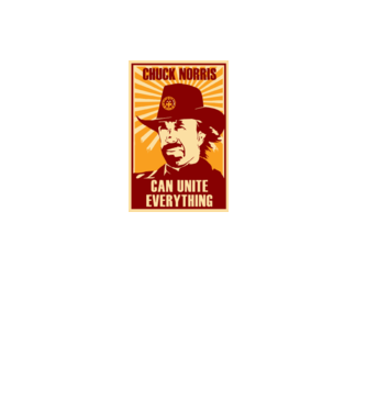 Chuck Norris - Can Unite Everything minta szürke pólón