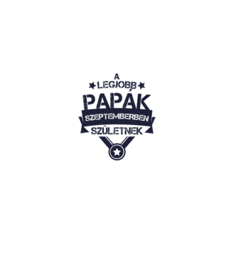 Csillagos legjobb papák szeptember minta fehér pólón