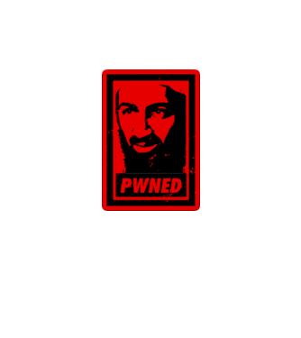 Oszama Bin Laden minta fehér pólón
