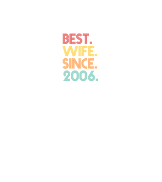 best wife since 2006 retro minta fekete pólón