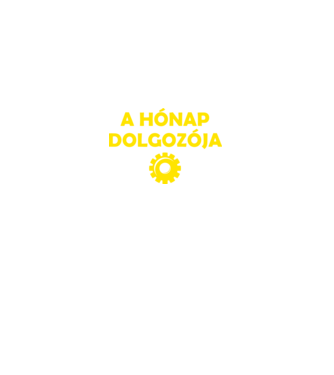 A hónap dolgozója minta sötétkék pólón