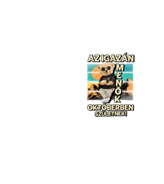 Retro Menő Mackó szülinapos OKTÓBER minta neonsárga pólón