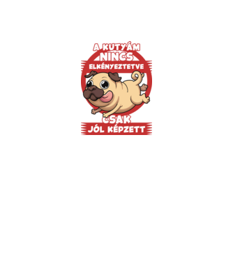 A kutyám nincs elkényeztetve csak jólképzett minta fekete/piros pólón