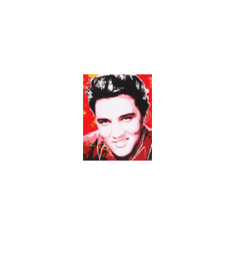 Elvis portré minta királykék pólón