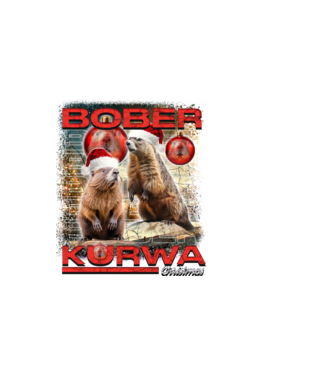 Bóber Kurwa xmas minta sötétkék pólón
