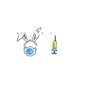 Karantén húsvét minta fekete pólón
