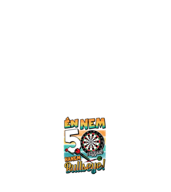 Darts Szülinap 50 éves minta sötétkék pólón