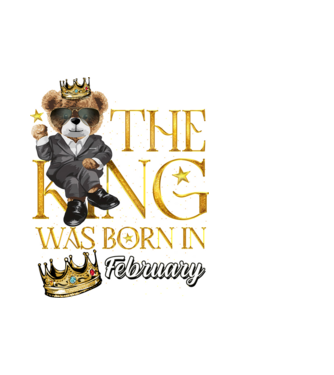 The king was born int FEBRUARY minta fehér pólón