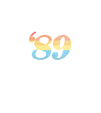 Retro szülinap 1989 minta fekete pólón