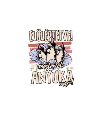 Előléptetve anya minta fehér pólón