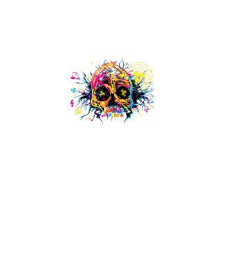 Paintskull minta fehér pólón