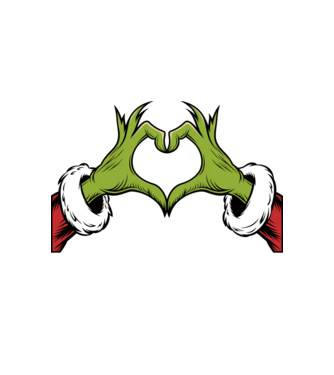 Szeretem a karácsonyi páros pólókat Grinch Fekete pólóra angol minta fehér pólón