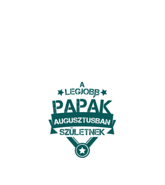 Csillagos legjobb papák augusztus minta homokszín pólón