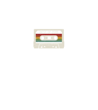 retro tape 2019 vintage minta fekete pólón