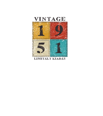 vintage_1951_limitált minta fehér pólón