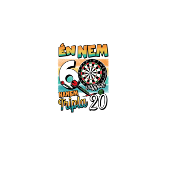 Darts Szülinap 60 éves minta fekete pólón