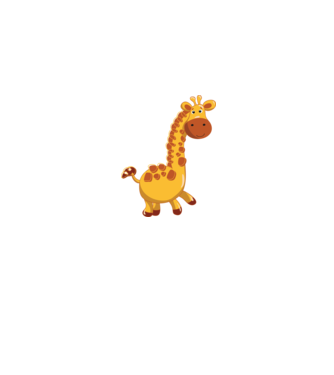 Cute giraffe  minta farmerkék pólón