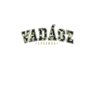 Vadász Legenda minta fekete pólón