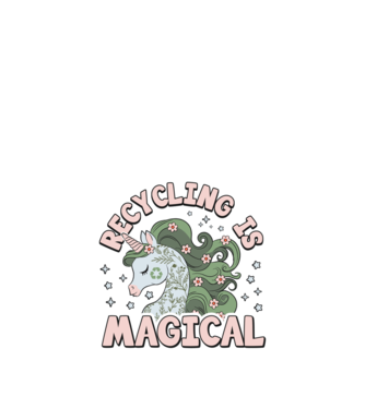 Recycling is magical minta fekete pólón