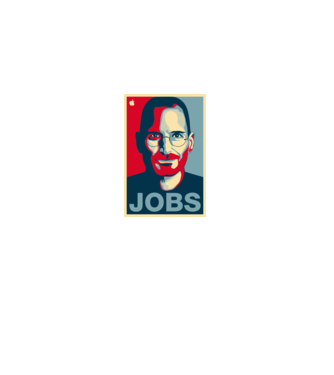Jobs pop art minta fehér pólón
