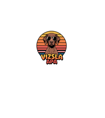 Vizsla Apa minta fekete pólón