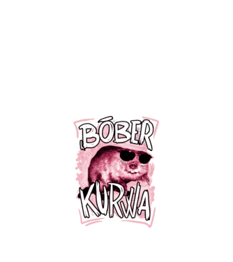 Bóber WTF minta fekete pólón
