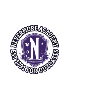 Nevermore academy minta fekete pólón