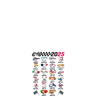 MOTOGP 25 CALENDAR fehér alapra minta fehér pólón