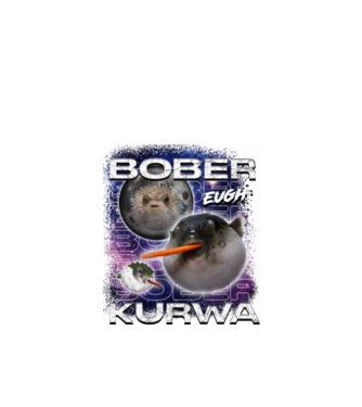 NEMBóber Kurwa pufferfish minta fekete pólón