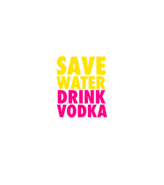 SAVE WATER DRINK VODKA minta sötétkék pólón