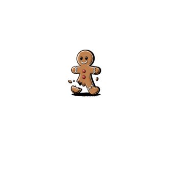 Érte én szétesem Mézeskalács fekete pólóra minta fekete pólón