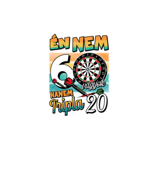 Darts Szülinap 60 éves minta fekete pólón