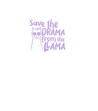 Save the drama from the llama minta fekete pólón
