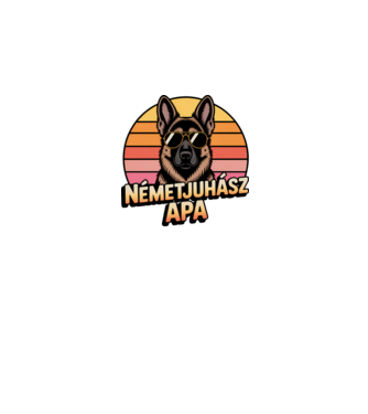 Németjuhász Apa minta fehér pólón