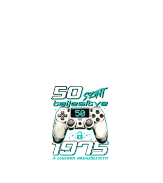 Gamer szülinap 50 éves minta fehér pólón