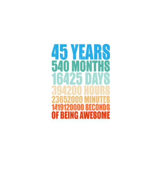45 years of being awesome minta fekete pólón