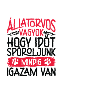 Állatorvos vagyok mindig igazam van minta fekete pólón